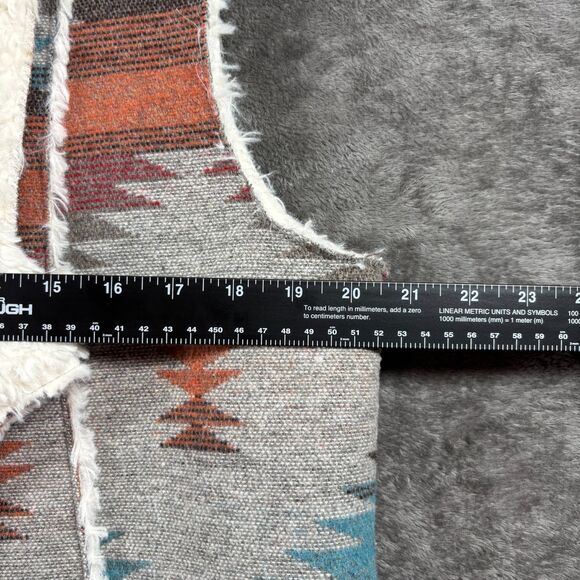 Mossimo Women Aztec Sherpa Vest Open Front Southwestern Rodeo Festival XL - Picture 6 of 9